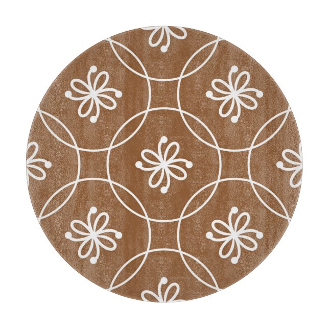 Floral geometric: vintage art pattern. cutting board (Front)