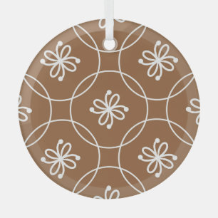 Floral geometric: vintage art pattern. glass tree decoration