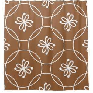 Floral geometric: vintage art pattern. shower curtain