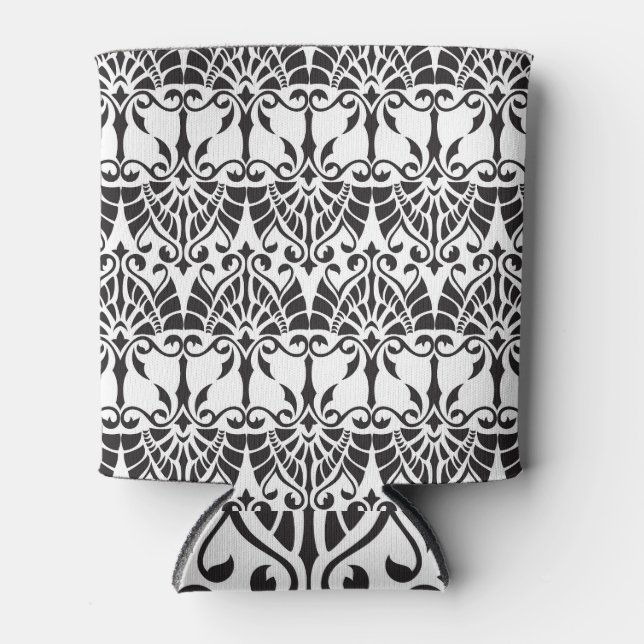 Floral Geometric Vintage Seamless Pattern. Can Cooler (Front)