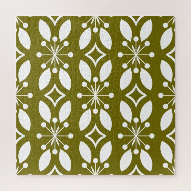 Floral Geometric: Vintage Seamless Pattern. Jigsaw Puzzle (Vertical)