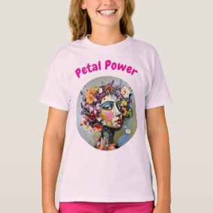 "Floral Geometry" – A Botanical Portrait T-Shirt