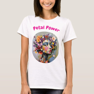 "Floral Geometry" – A Botanical Portrait T-Shirt