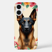 🐕🌸 Floral German Shepherd Portrait Elegance ✨