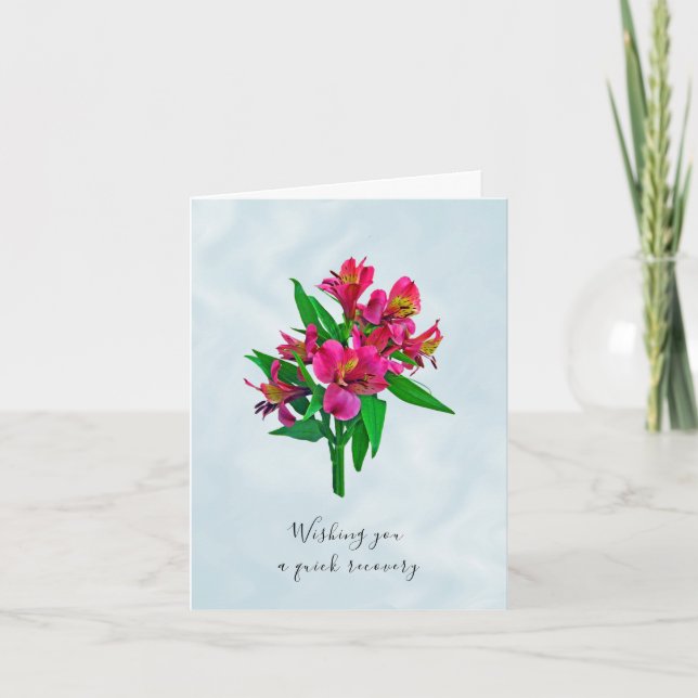 Floral Get Well Greeting Card (Front)