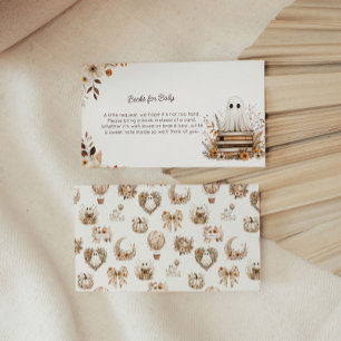 Floral Ghost Books for Baby Enclosure Card