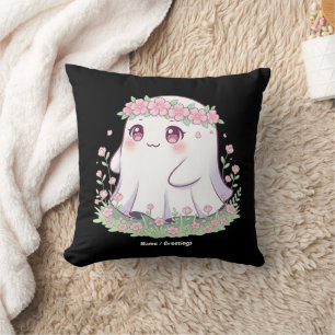 Floral Ghost Halloween Costume for Girls Women Cushion