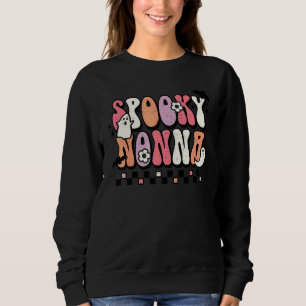 Floral Ghost Halloween Spooky Nonna Halloween Sweatshirt