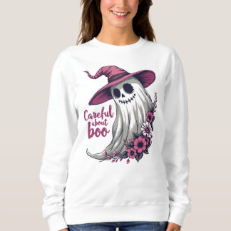Floral Ghost Halloween Sweatshirt