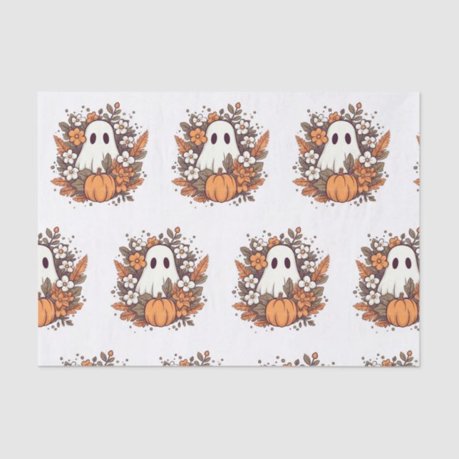 Floral Ghost Tissue Paper (Front)