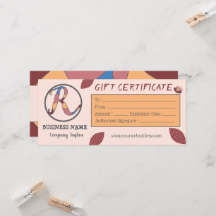 Floral Gift Certificate Template with Logo