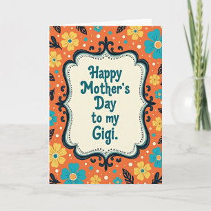 Floral Gigi Mothers Day Card