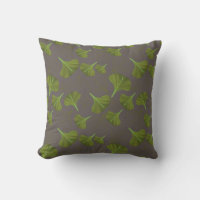 Floral Gingko Leaf Grey Pattern