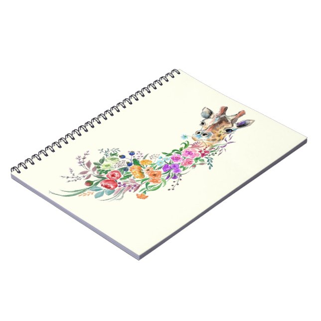 Floral Giraffe Notebook (Left Side)