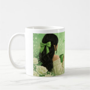 Floral Girl Coffee Mug   Green Healing Era Gift