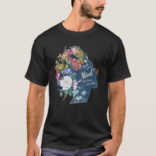 Floral Girl Speak Your Mind Feminism Women Rights T-Shirt