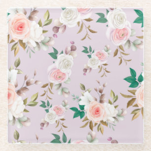 Floral Glass Coaster