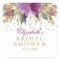 Floral Glitter Amethyst Bridal Shower Sticker