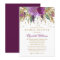 Floral Glitter Sparkling Amethyst Bridal Shower
