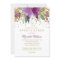Floral Glitter Sparkling Amethyst Sweet 16 Invite