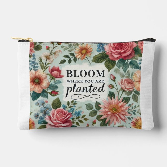 Floral Glow Accessory Bag Bold & Beautiful Design (Front)