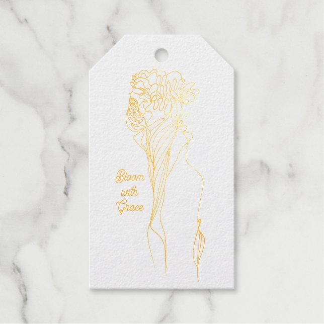 Floral Goddess  Gift Tags (Front)
