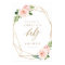 Floral Gold Baby Shower Welcome Sign