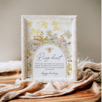 Floral gold bee ring hunt bridal shower game