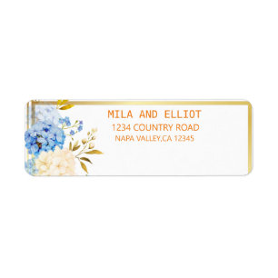 Floral gold elegant label