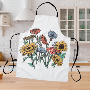 Floral Gold Vintage Apron