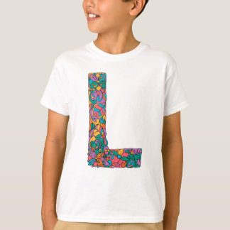 Floral golden - The letter L T-Shirt