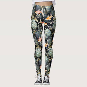 Floral: Goldfish Pond Leggings
