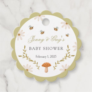 Floral Goose Baby Shower Favour Tags
