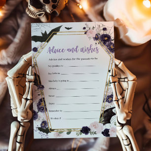 Floral Gothic Coffin Advice and Wishes Game