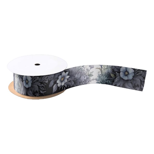 Floral Gothic Garden Gate Pagan Handfasting Satin Ribbon (Spool)