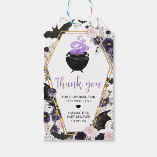 Floral Gothic Halloween Coffin Favour Tags
