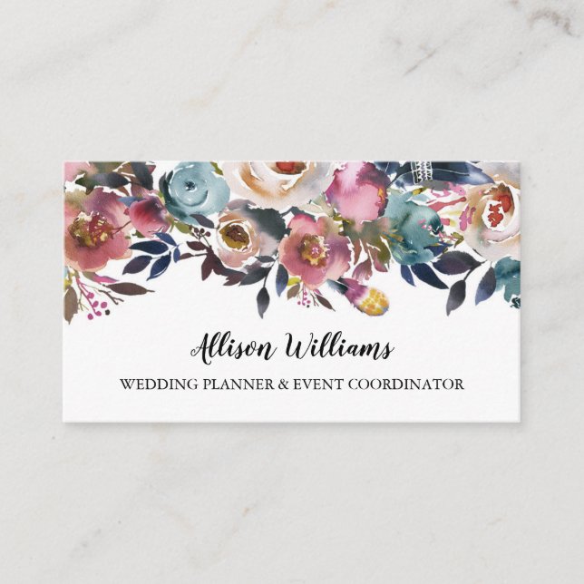 Floral Grace Business Card (Front)