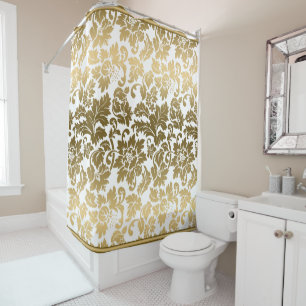 Floral Gradient Damask Shower Curtain