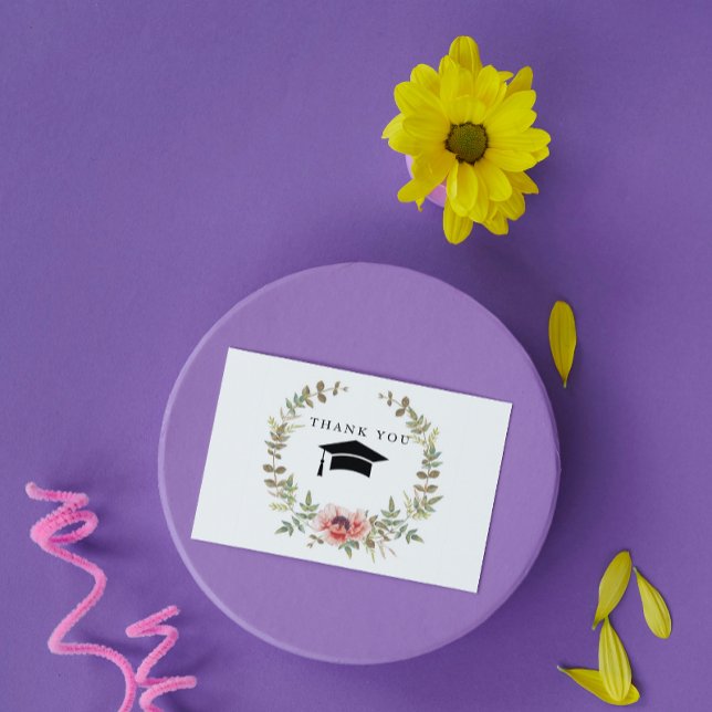 Floral Graduate Thank you Card (Creator Uploaded)
