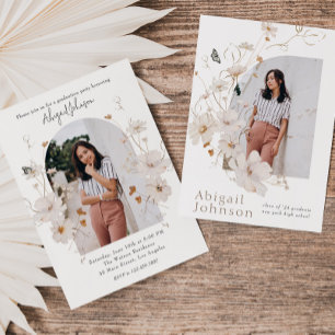 Floral Graduation Announcement   Boho Grad Party