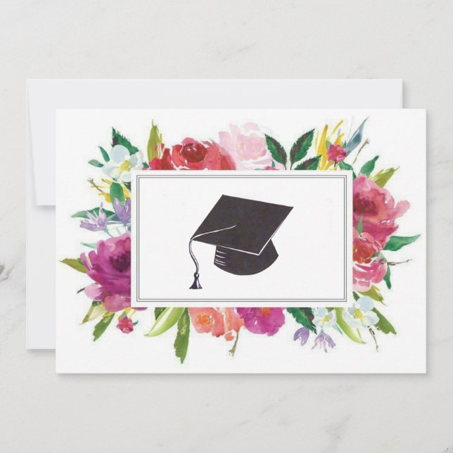 Floral graduation  card (Front)