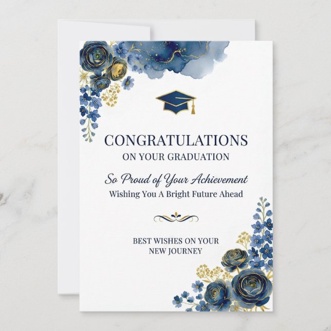  Floral Graduation Card (Front)