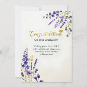 Floral Graduation Card   Congratulations Masters