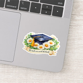 Floral Graduation Card Cute Watercolor Grad Cap