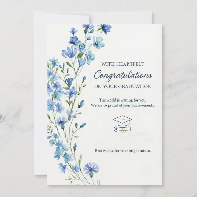 Floral Graduation Card | Masters, Her Congrats (Front)