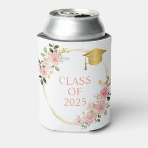 Floral Graduation Class of 2025  Can Cooler
