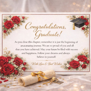 Floral Graduation Congratulations Card