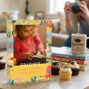 Floral Graduation Gifts for Kindergarteners Girls Photo Block