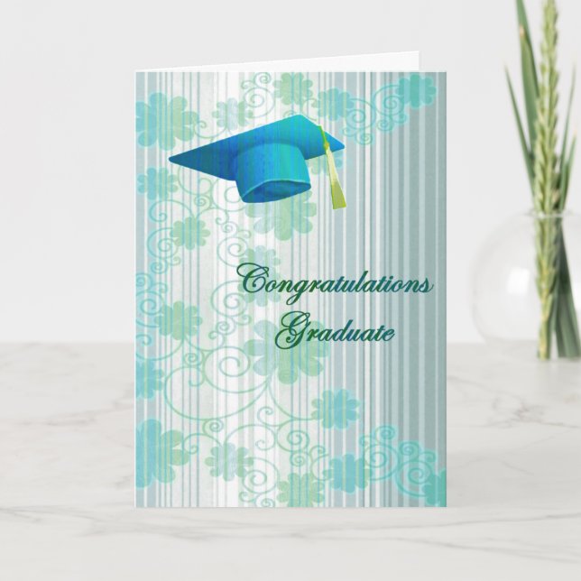Floral Graduation Greeting Card (Front)