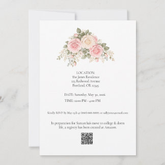 Floral Graduation Invitation
